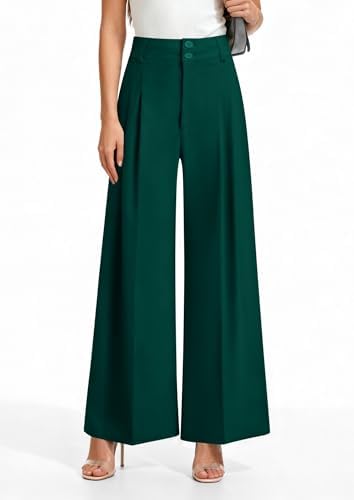 PRETTYGARDEN Women's High Waisted Wide Leg Dress Pants
