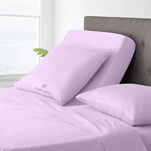 JS Sanders Collection Split Head Sheet Set King Size,Lilac