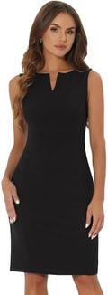 Allegra K Womens Work Sheath Dress Sleeveless Business Pencil Dresss