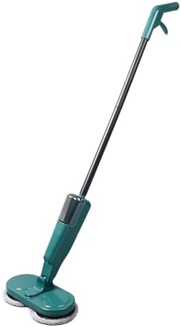 Pwshymi Electric Mop Lightweight Cordless Electric Mop with Water Sprayer, Rechargeable for Hardwood Tile Marble Floors (Green)
