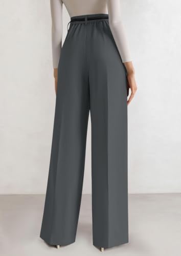 PRETTYGARDEN Women's Tailored Wide Leg Work Dress Pants