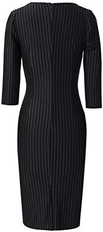 VFSHOW Womens Work Business Office Zipper Up Slim Bodycon Sheath Dress