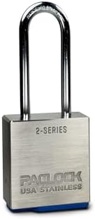 PACLOCK's 2-Series Padlock, Standard Rekeyable (SR), 5/16" Diameter Hard. Stainless Steel Shackle, 2-1/2" Tall, Keyed Differently w/ 2 Keys, Stainless Steel