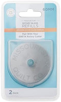 Missouri Star Universal Rotary Cutter Blades 60mm, 2 Pack | Super Sharp Replacement Blades, Fits All Rotary Cutter Handles | Fabric Trimmer Refill for Quilting and Sewing Projects