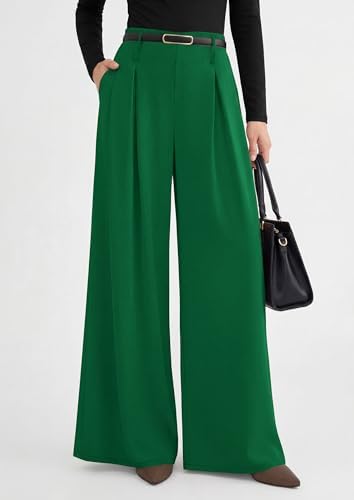 PRETTYGARDEN Womens Wide Leg Dress Pants Flowy Trousers