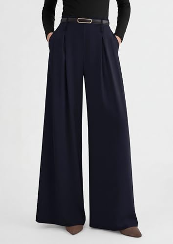 PRETTYGARDEN Womens Wide Leg Dress Pants Flowy Trousers
