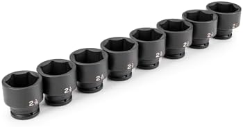 TEKTON 3/4 Inch Drive Impact Socket Set, 8-Piece | SID93004 | (2-1/16 - 2-1/2 in.), Shallow, 6-Point