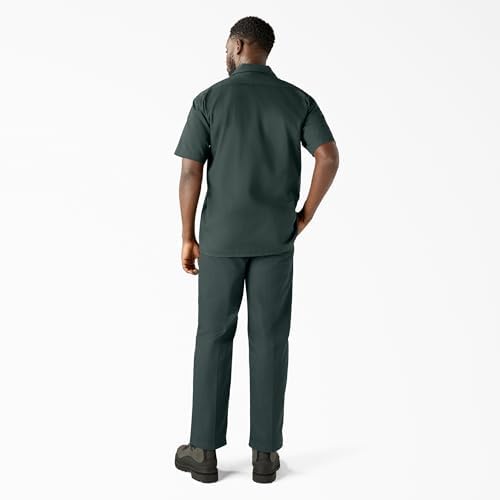 Dickies Men’s Short Sleeve Work Shirt – Durable Twill Button Down Shirts for Men, Lightweight Uniform for Daily Wear