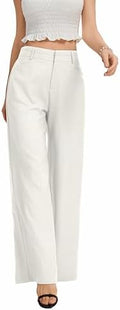 FUNYYZO Wide Leg Dress Pants for Women Work Slacks Business Casual Outfits