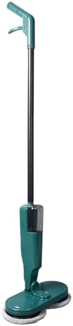 Pwshymi Electric Mop Lightweight Cordless Electric Mop with Water Sprayer, Rechargeable for Hardwood Tile Marble Floors (Green)