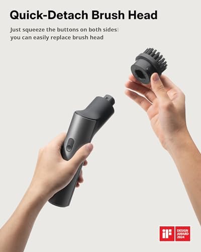 HOTO Electric Spin Scrubber, Cordless Shower Scrubber with Long Handle Bundle with HOTO Tool Set, Hand Tool Set/Home Tool Kit, DIY Set