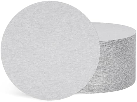 50Pcs Sanding Discs 11In 80Grit Hook and Loop Sandpapers White