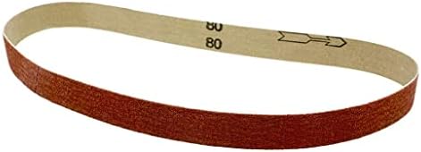 Benchmark Abrasives 1 x 30 Inch Sanding Belts with Ceramic Grains Sand Paper for Metal Grinding, Sanding Knife Polishing, Surface Blending Sander Paper Belt for Woodworking (10 Pack), 80 Grit