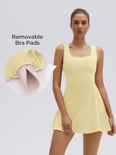 SUUKSESS Tennis Dress with Shorts Underneath Easy Peasy Athletic Dresses
