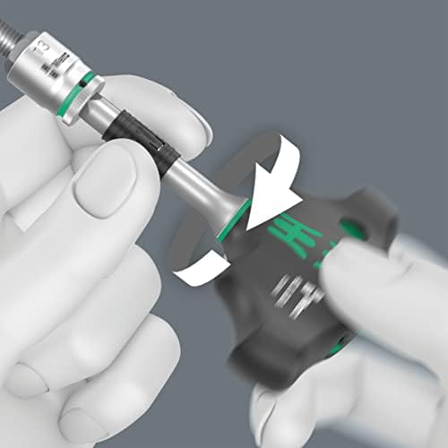 Wera 05023460001 411 A RA T-HANDLE ADAPTER SCREWDRIVER WITH RATCHET FUNCTION, 1/4", 1/4" X 45 MM