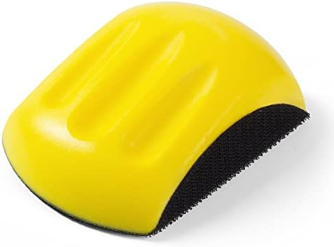 5 Inch Hand Sanding Block Hook and Loop Sanding Block 2 PCS Round and Mouse Hand Sanding Blocks Foam Sanding Blocks Auto Body Hand Sanders for Wood Mouse Sanding Pad Sandpaper Holder
