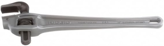RIDGID 31125 Model 18 Aluminum Offset Pipe Wrench, 18-inch Plumbing Wrench, Small, Silver