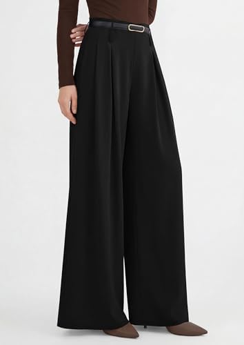 PRETTYGARDEN Womens Wide Leg Dress Pants Flowy Trousers
