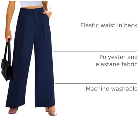 BTFBM Fall High Waisted Business Casual Palazzo Pants for Women Dressy 2026