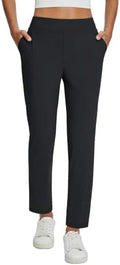 baleaf Womens Business Casual Pants Stretch Travel Pants On Airport with Zipper Pockets Dressy Slacks Golf Work Pull on