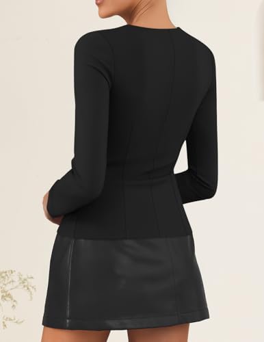 ZESICA Women's Business Casual Fitted Blazers Office Outfits