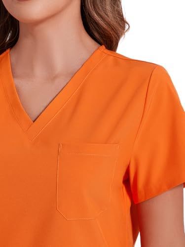 COZYFIT Scrubs for Women Set - Stretch V-Neck & Jogger Pant with 9 Pockets