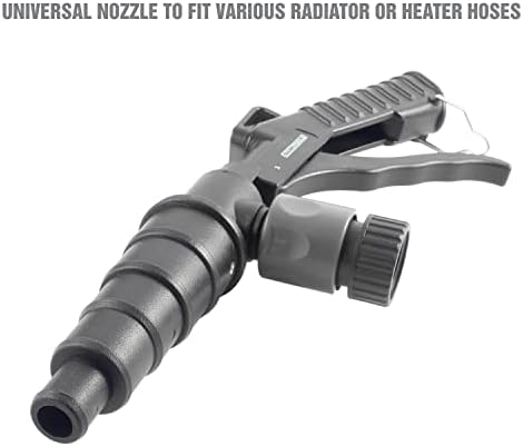 OEMTOOLS 24719 Coolant System Flush Gun, Lever-Action Coolant Flush Kit, Heater Core Flush Kit Features a Universal Nozzle, Lock-On Latch for Air Hoses