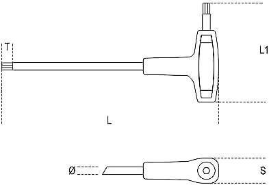 Beta 97TTX T45 Torx Star T-Handle Hex Key Wrench, Made in Italy | High Torque Ergonomic Allen Wrench with Dual Torx Tips | Lanyard Tether Ready | Industrial Strength