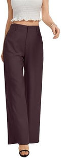 FUNYYZO Wide Leg Dress Pants for Women Work Slacks Business Casual Outfits
