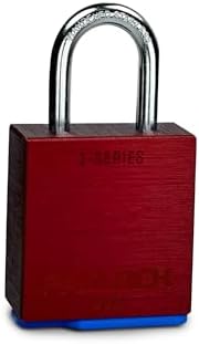 PACLOCK's 1-Series Padlock, Standard Rekeyable (SR), 1/4" Diameter Hard. Stainless Steel Shackle, 1-3/16" Tall, One Lock Keyed to a Number U-Pick! w/ 2 Keys, Red