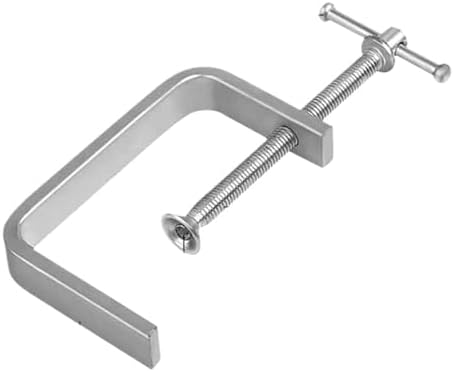 2 Pcs Woodworking G-type Fixture Steel Strong F-clip Board Flat Clamping Device C-type Rocker Carpentry DIY Fixed Clip For Woodworking(Silver C)