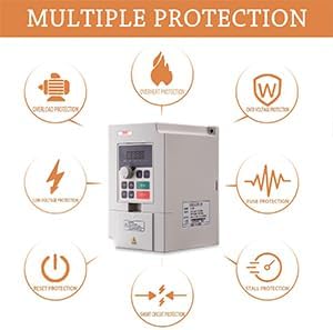 QNK 1.5KW 2HP AC 220V 7A VFD Converter Single to 3 Phase Inverter