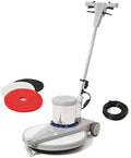 20" High-Speed Commercial Floor Burnisher, 1.5 HP, 1500 RPM, 40ft Cord, Rubber Bumper Guard, with Red, White & Black Pads for Cleaning, Polishing & Burnishing