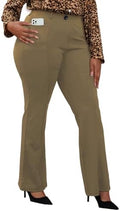 DGD Wrinkle-Free Stretch Dress Pants Plus Size for Women Pull-on Pant Ease into Comfort Office Pant