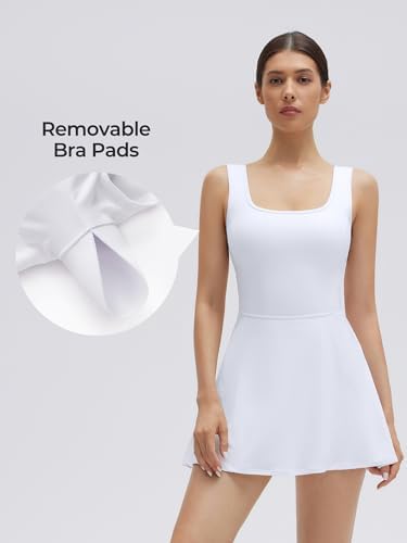 SUUKSESS Tennis Dress with Shorts Underneath Easy Peasy Athletic Dresses