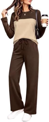 WIHOLL Two Piece Sets for Women Fall Outfits Casual Matching Lounge Sets