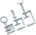 c-clamp Galvanized Carbon Steel Tiger Clamp Multiple Shapes Open Height 20-130MM Thickened Material Fixed Fixture Clamping Device(Rotundity 30)