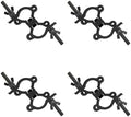 Lighting Truss Swivel Coupler Clamps for Lights, Quick Release Dual Head Truss O Clamp, 35mm-45mm(1.38in-1.77in) Dual Swivel Tube Clamp, Wrap Around Pipe Clamp Mounting Bracket(Black-4Pack)