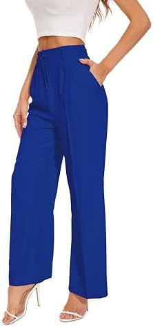 FUNYYZO Wide Leg Dress Pants for Women Work Slacks Business Casual Outfits