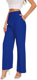 FUNYYZO Wide Leg Dress Pants for Women Work Slacks Business Casual Outfits