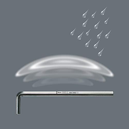 WERA 05022124001 950 L HF L-Key, Metric, Chrome-Plated, with Holding Function, 8 x 200 mm