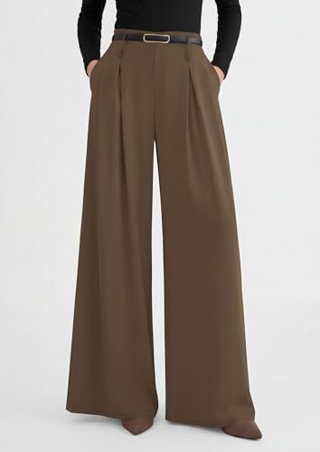 PRETTYGARDEN Womens Wide Leg Dress Pants Flowy Trousers