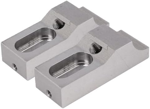 LICAEVEY 2PCS Side Clamp Vise, S136H Mold Steel Hardened Low Toe Clamps, 60kN M8 Arc Jaw Workholding for Milling CNC Machine