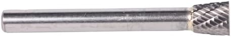 Drill America SN-7 Carbide Burr/Rotary File Inverted Cone Double Cut for Die Grinder 3/4" Dia. x 5/8" Cut Length with 1/4" Shank and 2-3/8" Overall Length, DUL Series