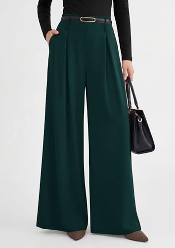 PRETTYGARDEN Womens Wide Leg Dress Pants Flowy Trousers