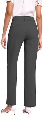 KICZOY Women Dress Pants Stretch Business Straight Leg with Pockets Wear to Work Casual 2026 Suitpants