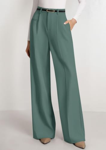 PRETTYGARDEN Women's Tailored Wide Leg Work Dress Pants