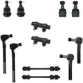TRQ Front Steering & Suspension Kit Ball Joint Sway Bar Stabilizer Link Tie