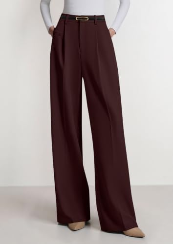 PRETTYGARDEN Women's Tailored Wide Leg Work Dress Pants