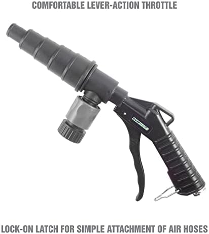 OEMTOOLS 24719 Coolant System Flush Gun, Lever-Action Coolant Flush Kit, Heater Core Flush Kit Features a Universal Nozzle, Lock-On Latch for Air Hoses